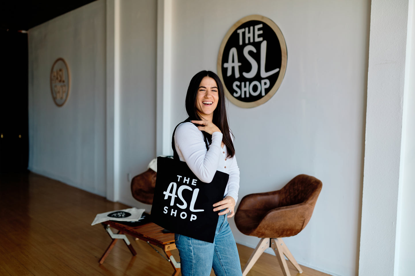 The ASL Shop Black Tote Bag